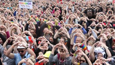Crowd Supporting Marriage Equality